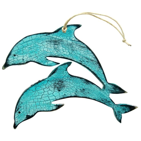 Designocracy Dolphin Wooden Ornament 995191O